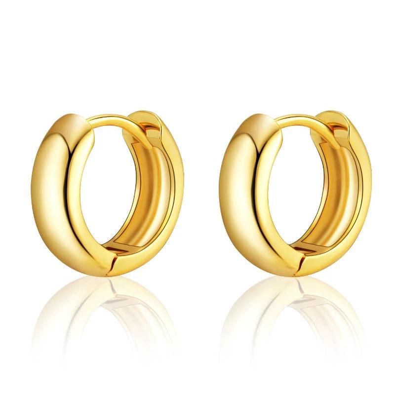 Women's Versatile And Simple Plain Hoop Earrings by GJG Denim