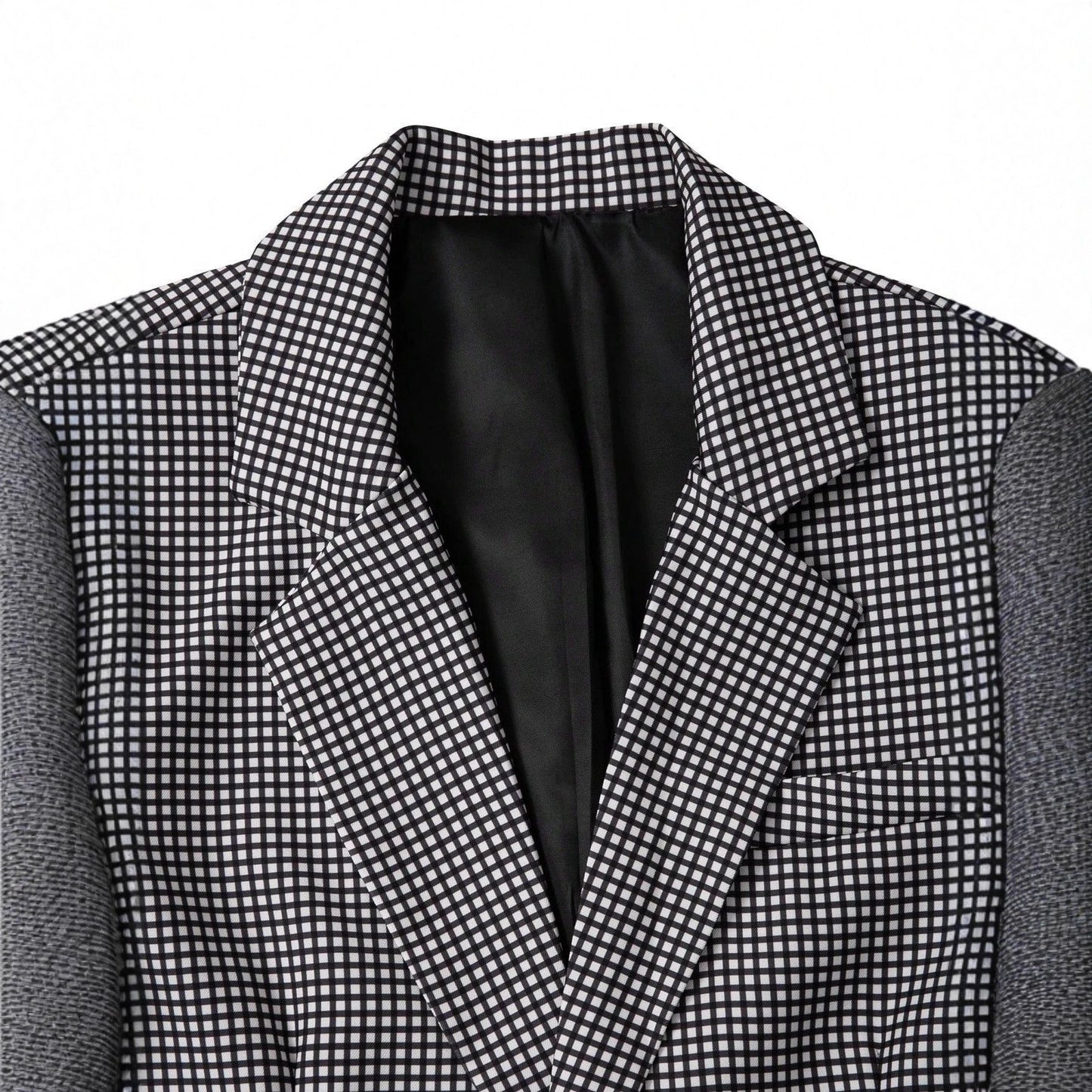 Men's Plaid Slim-Fit Business-Casual Suit Set by GJG Denim