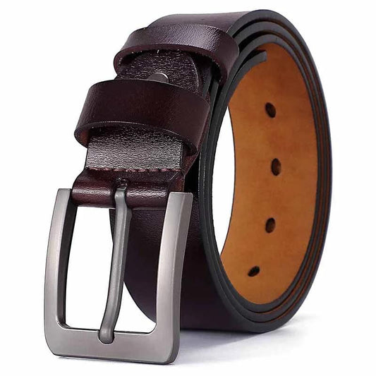 Vintage Genuine Cowhide Leather Men's Belt by GJG Denim