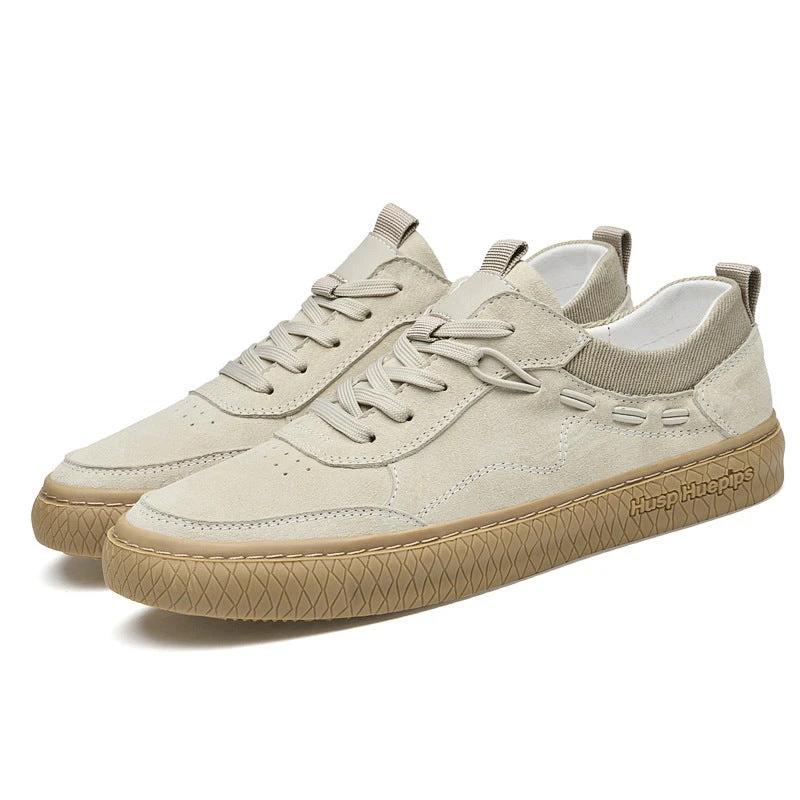 Men's Low Top Nubuck Leather Sneakers by GJG Denim