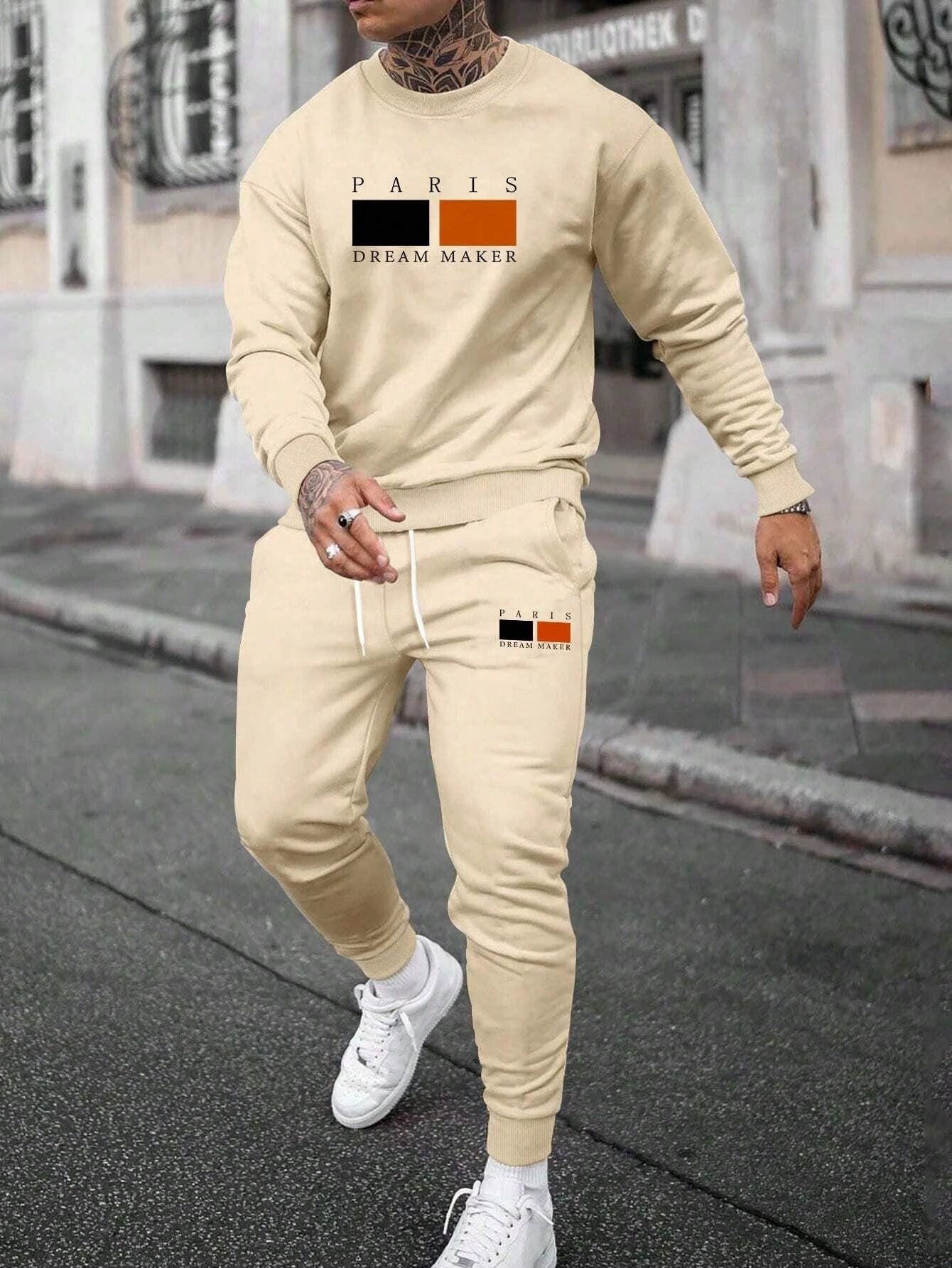Round Neck Sweater Suit For Men by GJG Denim