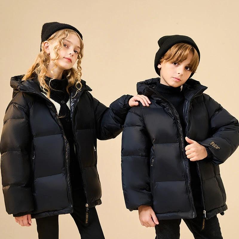 Trendy Best-selling Black Gold Children's Down Jacket by GJG Denim