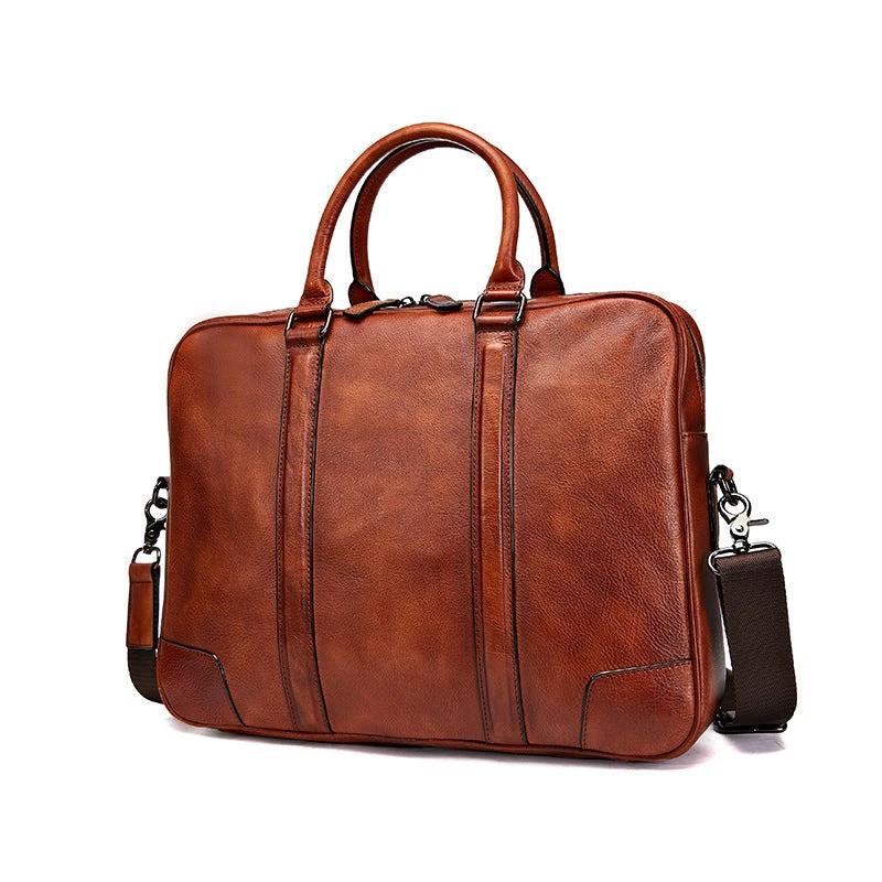 Men's Genuine Leather High-grade Briefcase by GJG Denim