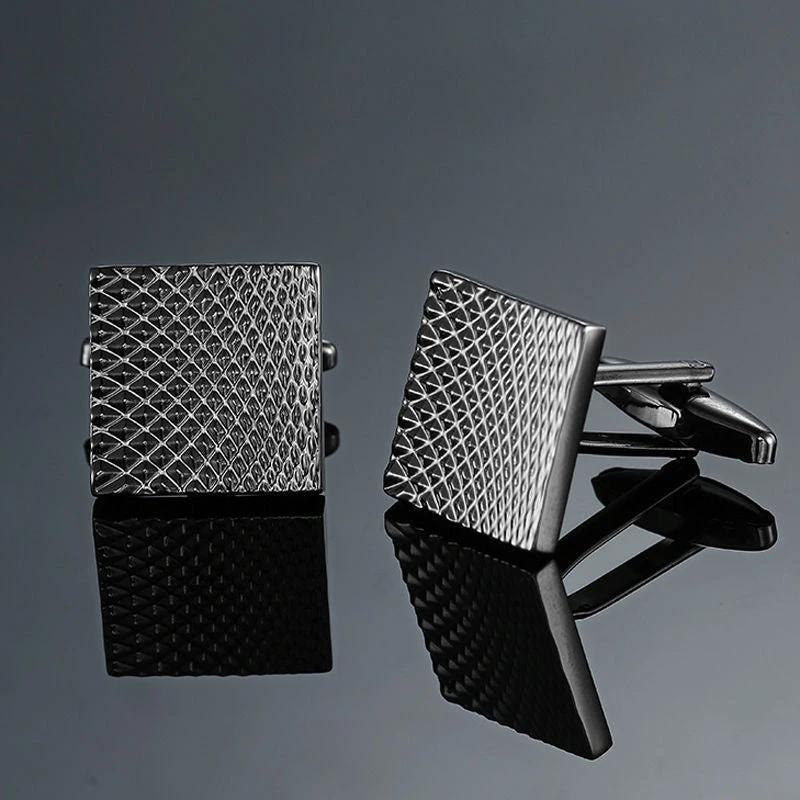 Copper Black Golden And Silver Laser Metal Cufflinks For Men by GJG Denim
