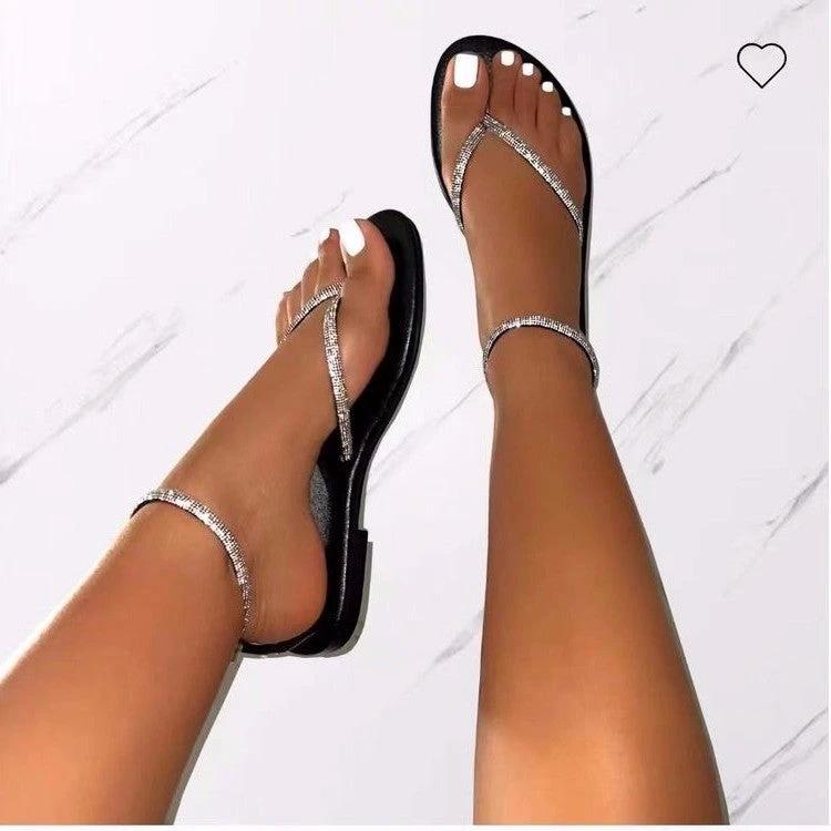Women's Fashion Flat Casual Beach Sandals by GJG Denim