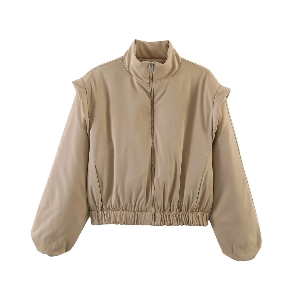 Fashionable Stand-Up Collar Short Cotton Jacket Coat For Women by GJG Denim