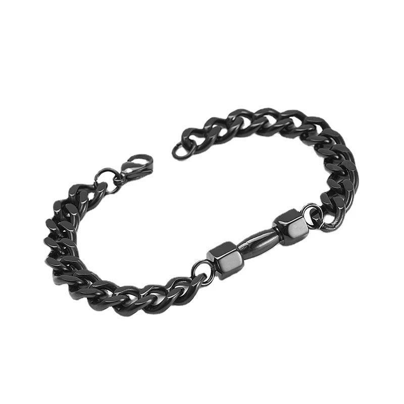 Men's Dumbbell Titanium Steel Bracelet by GJG Denim