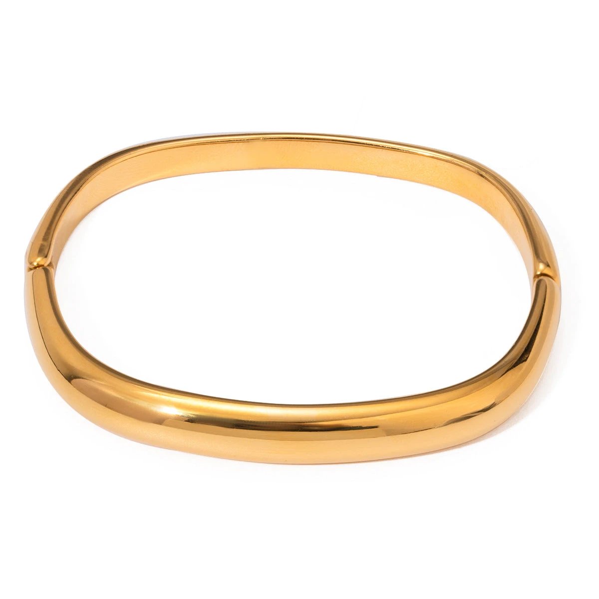 Simple Irregular Titanium Steel Bracelet For Women by GJG Denim