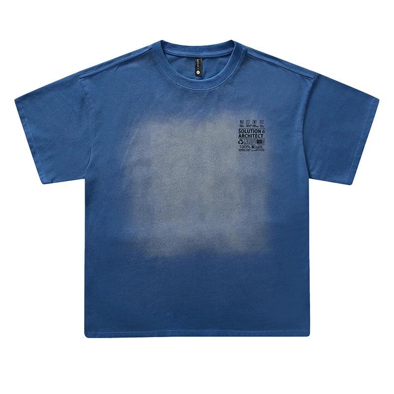 Retro Washed-print Short-sleeve T-shirt For Men by GJG Denim