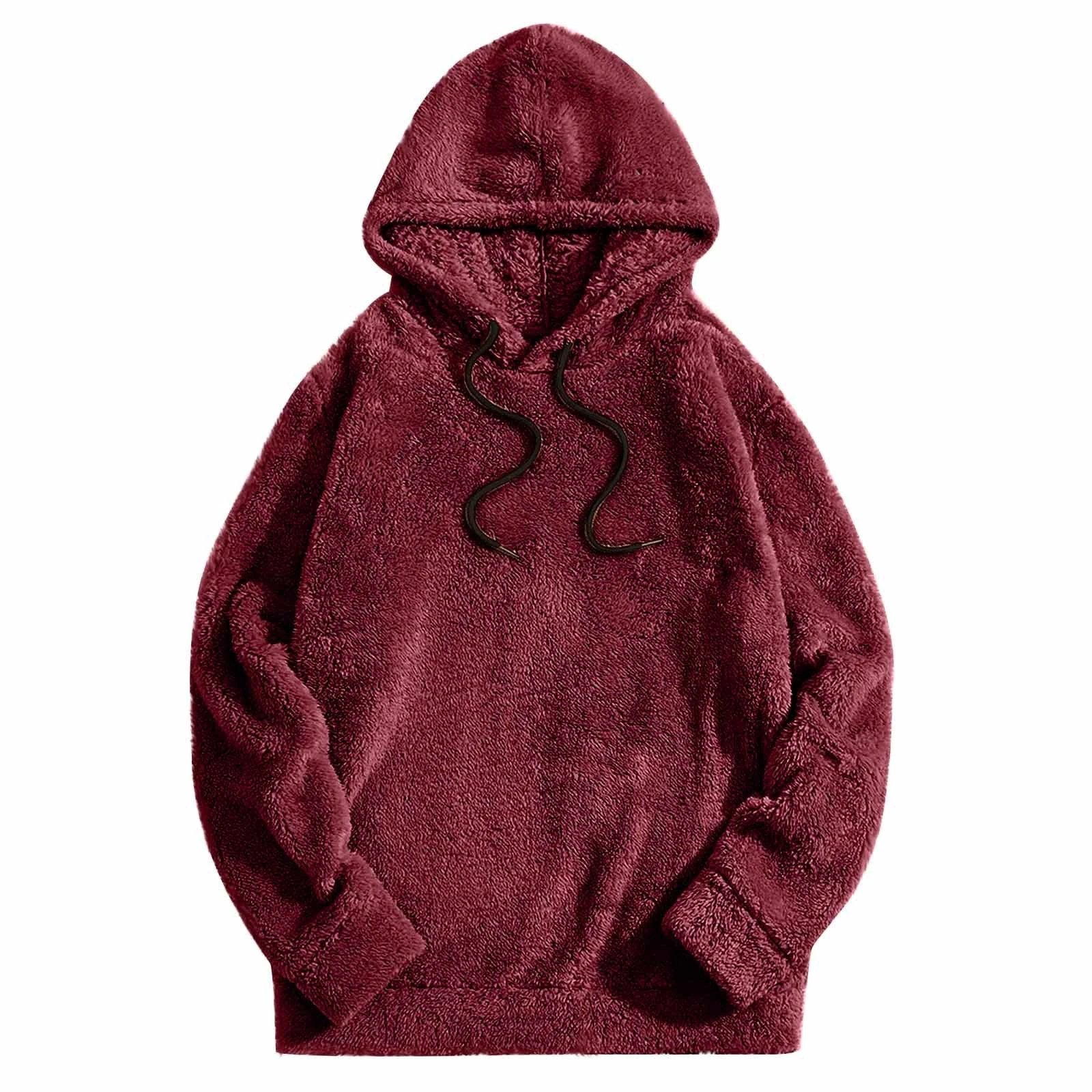 Men's Thick Double-sided Casual Loose Long-sleeved Hooded Sweater by GJG Denim