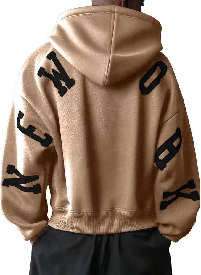 Fashion Printed Thickening All-match Long Sleeve Loose Hooded Sweater For Women by GJG Denim