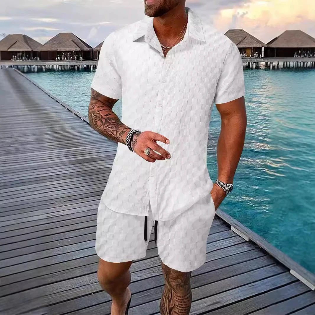 Men's Chemical Fiber Casual Suit by GJG Denim