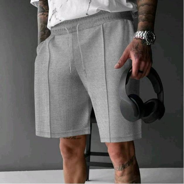 Solid Color Versatile Casual Five-point Shorts For Men by GJG Denim