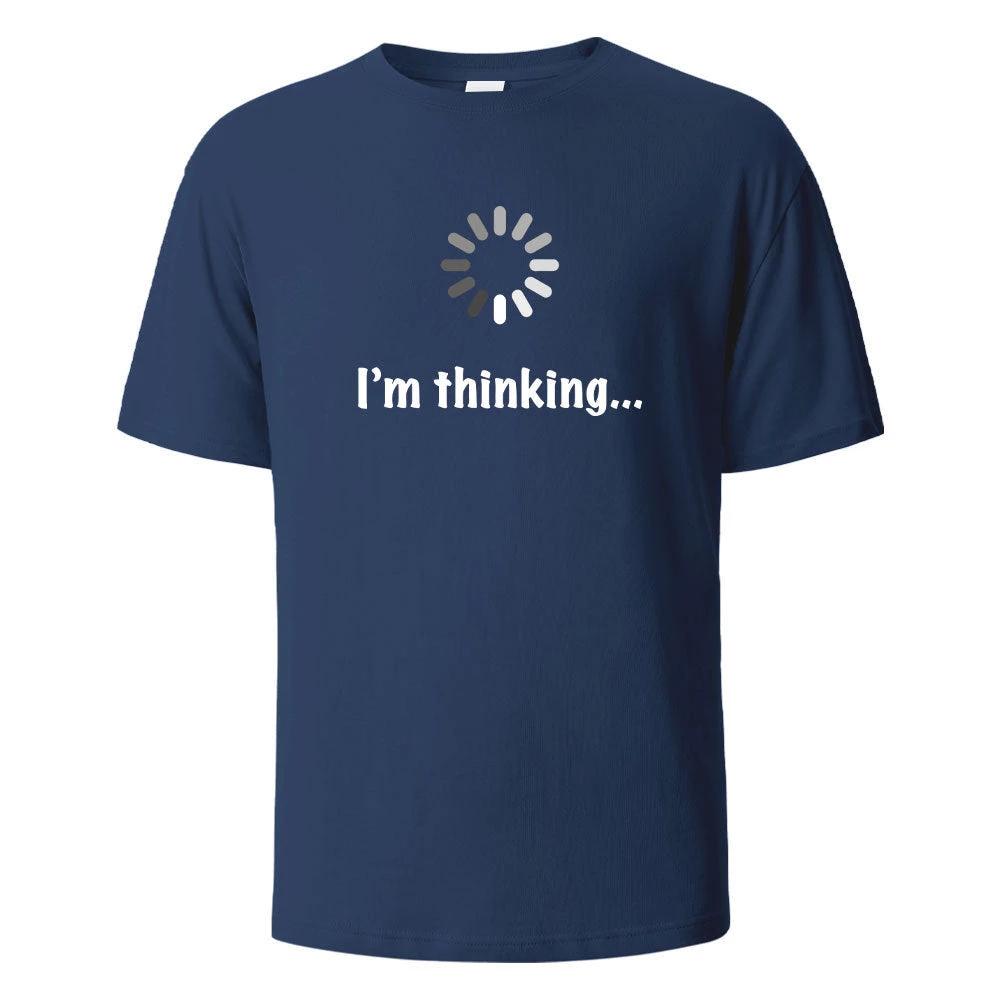 "I'm Thinking" Printed T-shirt for Men by GJG Denim