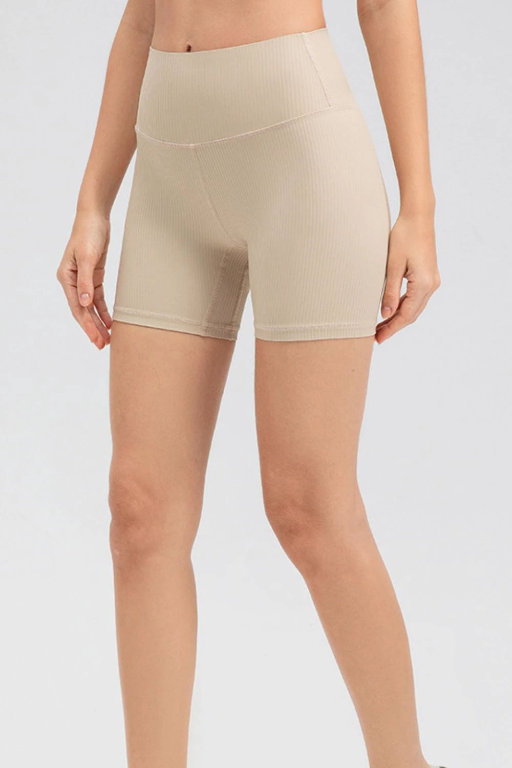 Wide Waistband Slim Fit Sports Shorts by Lady Ros