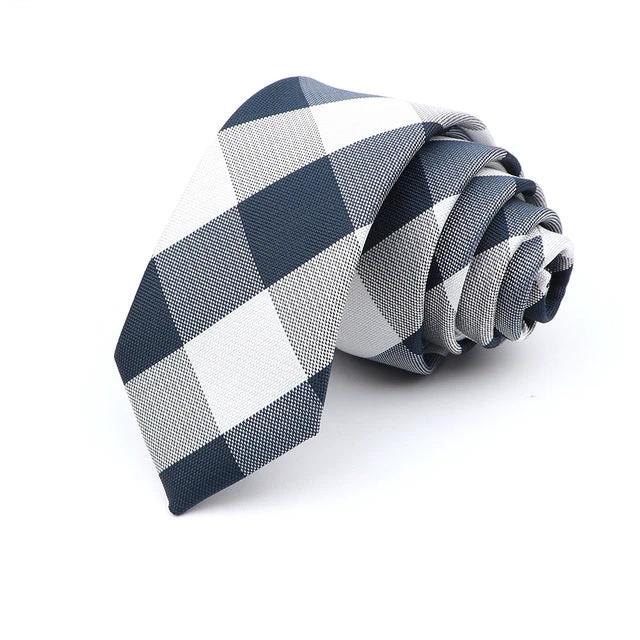 Men's 6cm Casual Ties Skinny Tie Fashion Polyester Plaid by GJG Denim