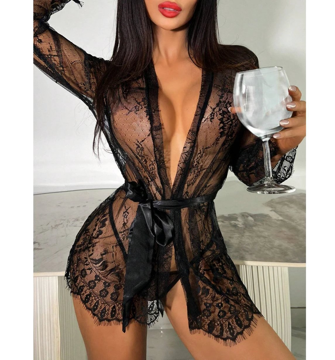 New Lace See-through Pajamas For Women by GJG Denim
