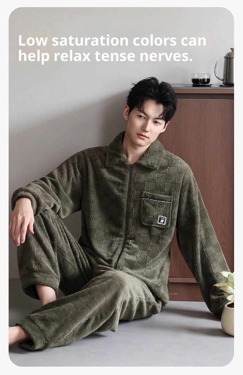 Men's Velvet Pajamas Set by GJG Denim