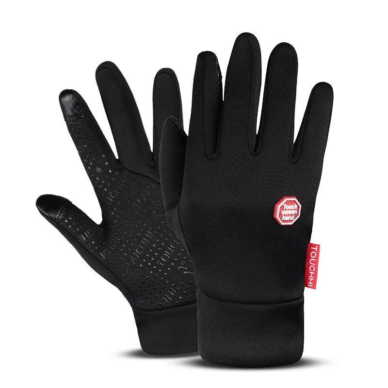 Men's Touch Screen Windproof Warm Usb Heating Gloves by GJG Denim