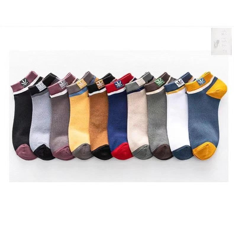 Short Color Matching Ankle Athletic Socks For Men (pack of 10) by GJG Denim