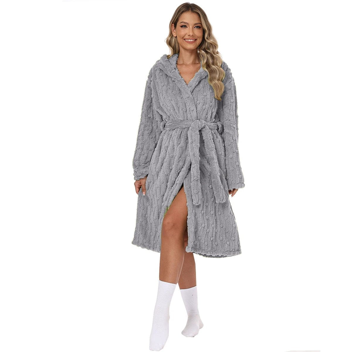 Bathrobe Night-robe Love Flannel Sweet Cute by GJG Denim