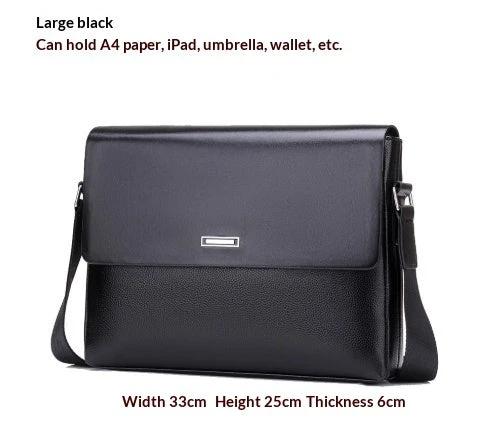 Trendy Men's Business Office And Casual Large-capacity Leather Bag by GJG Denim