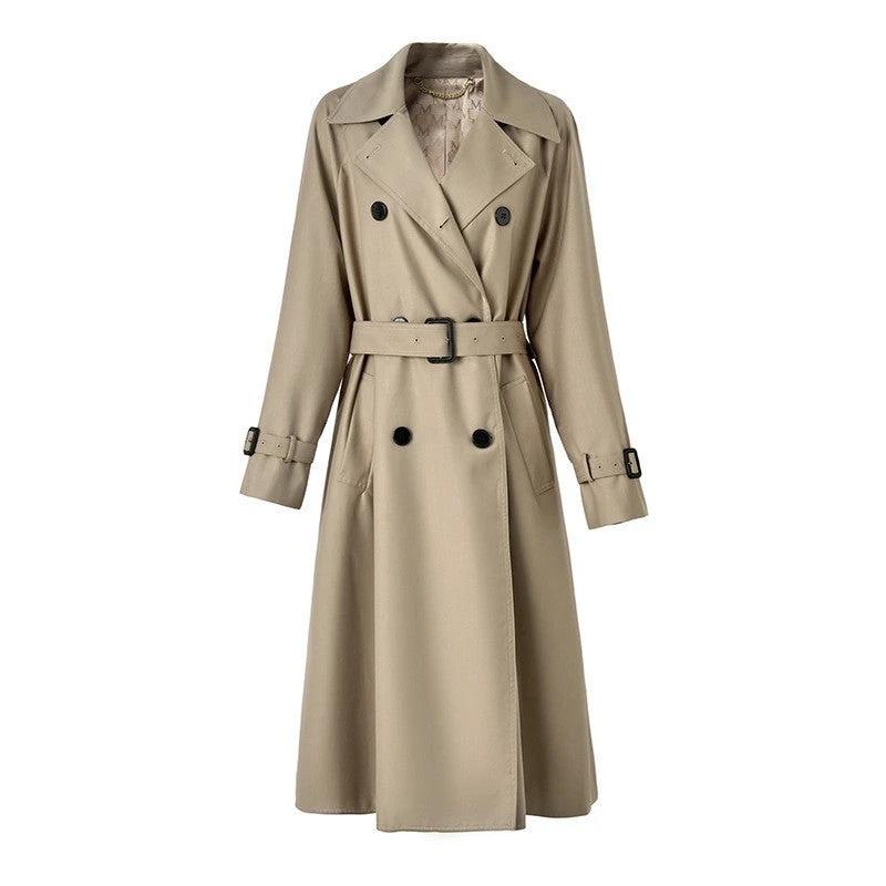 Trench Autumn And Winter Women's Mid-length High-grade Sense Petite Coats by GJG Denim