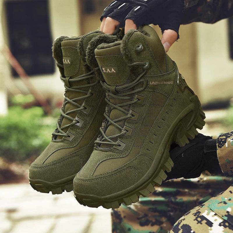 Men's Combat Boots Fleece-lined by GJG Denim