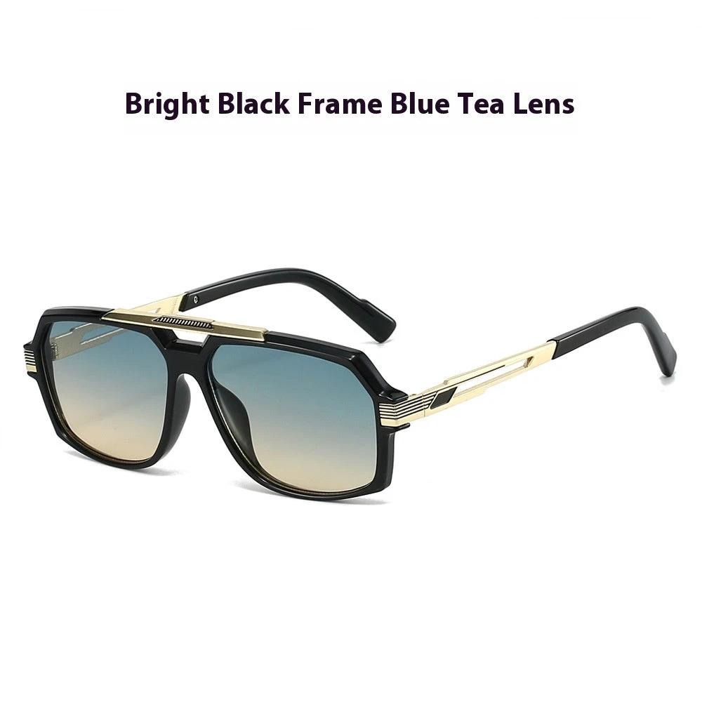 Men's Metal Mirror Leg Paint Fashion All-match Sun-resistant Sunglasses by GJG Denim