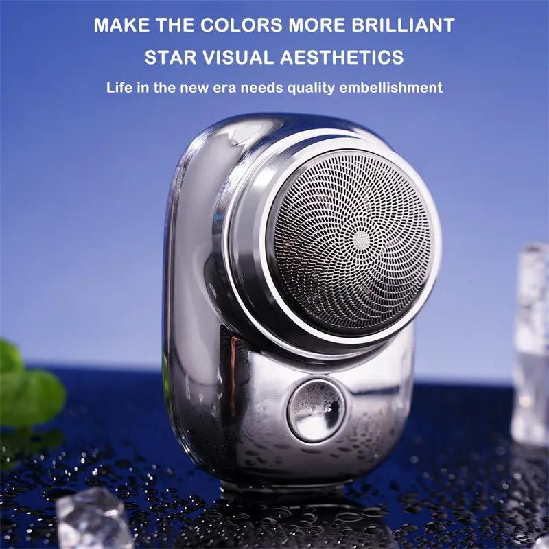 Mini Portable Face Cordless Shavers Rechargeable USB Electric Shaver Wet & Dry Painless Small Size Machine Shaving For Men by GJG Denim