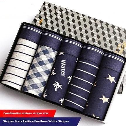 Men's Cotton Printed Breathable Boxers by GJG Denim
