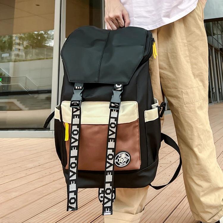 Men's Color Matching Backpacks by GJG Denim