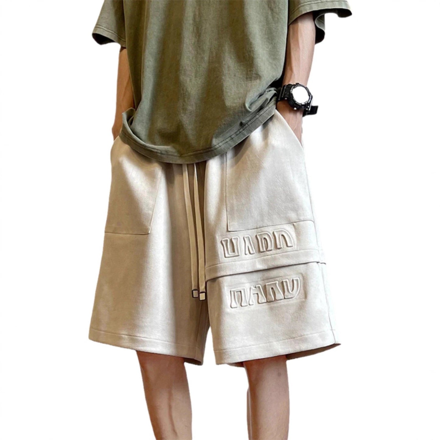 Heavyweight Casual Suede Shorts For Men by GJG Denim