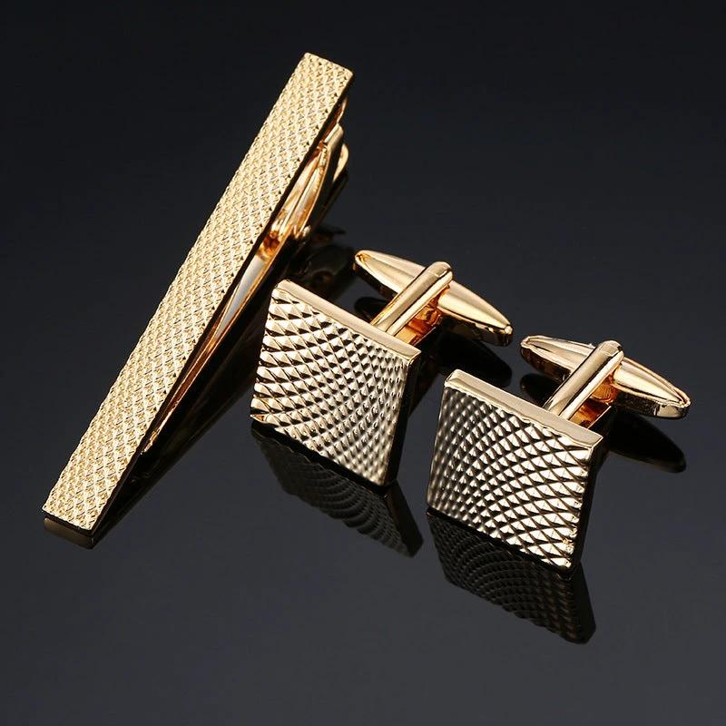 Men's Tie Clip and Cufflinks Set by GJG Denim