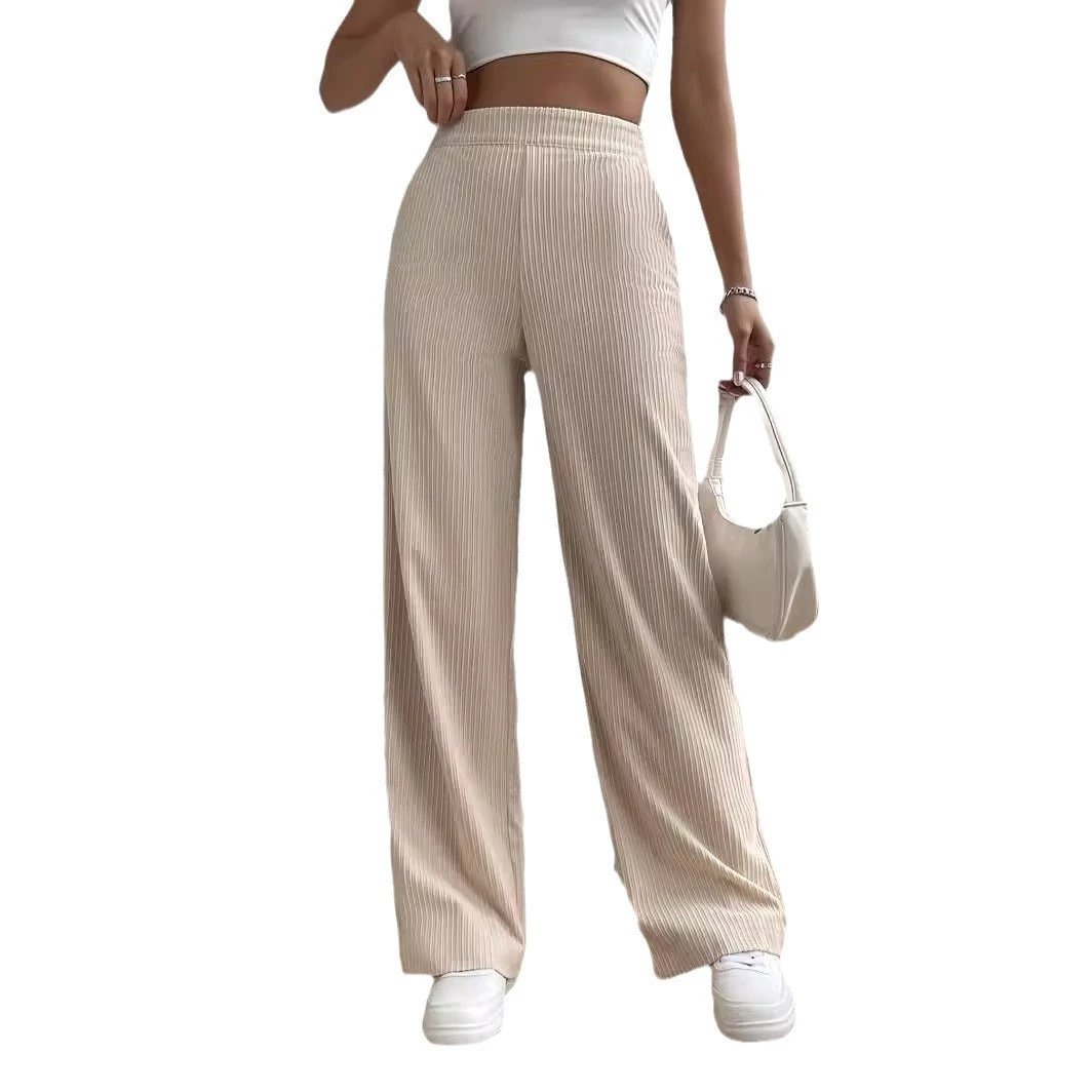 High Waist Loose Straight Wide Leg Pants by GJG Denim