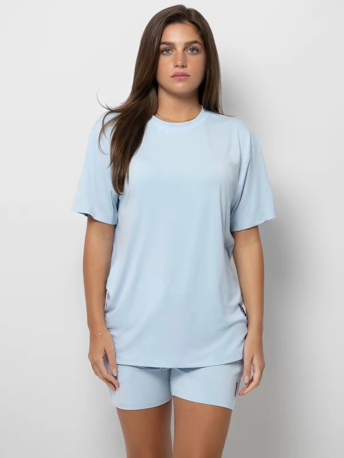 Women's Plus Size Loose Casual Summer Short-sleeved Home Wear Suit by GJG Denim