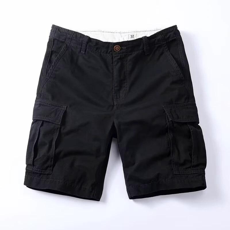 Men's Relaxed Fit Mid Llength Cargo Pants With Multiple Pockets by GJG Denim
