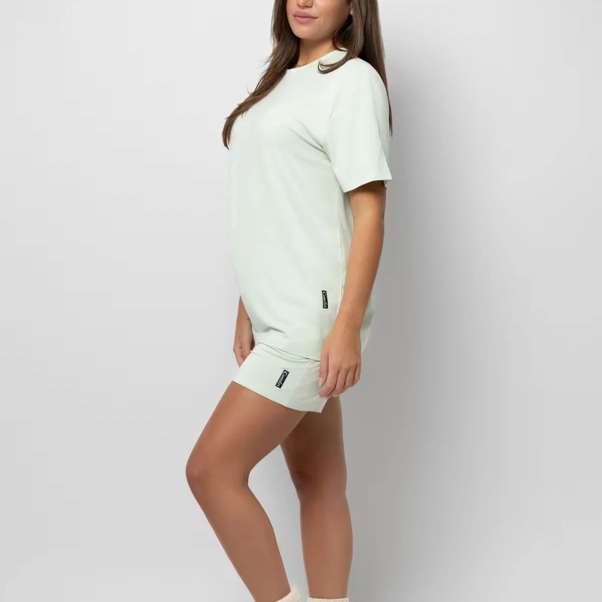 Women's Plus Size Loose Casual Summer Short-sleeved Home Wear Suit by GJG Denim
