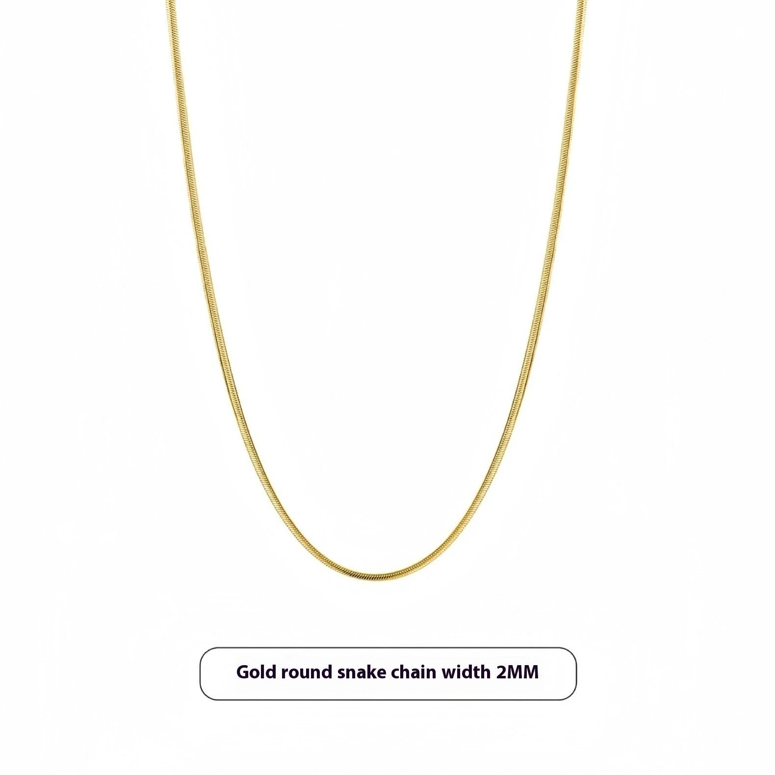 Titanium Steel Snake Chain Necklace For Men by GJG Denim
