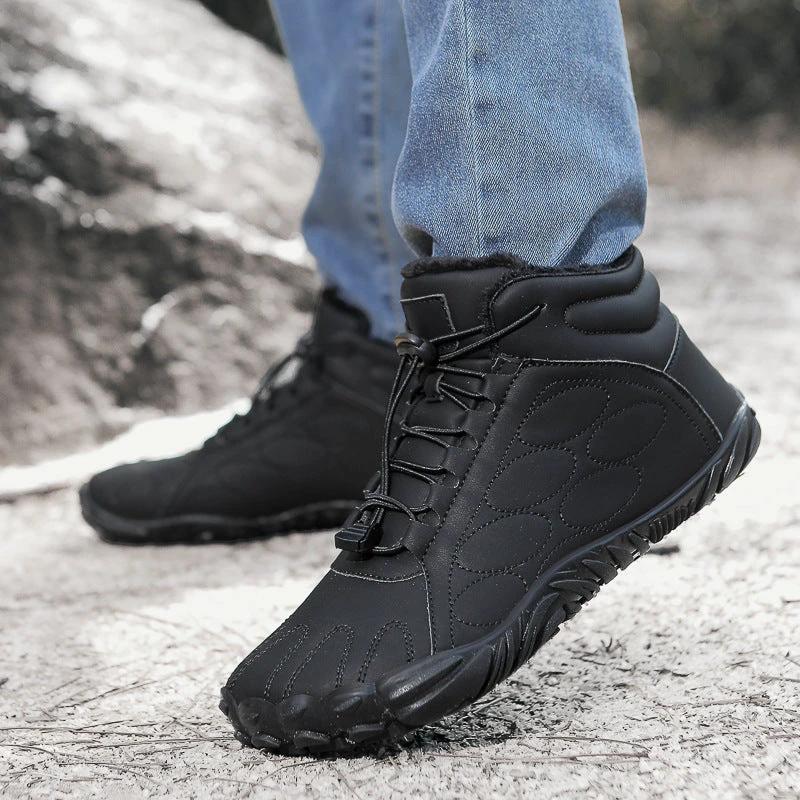 Men's Outdoor Sports Cotton Fleece-lined Warm Snow Boots by GJG Denim