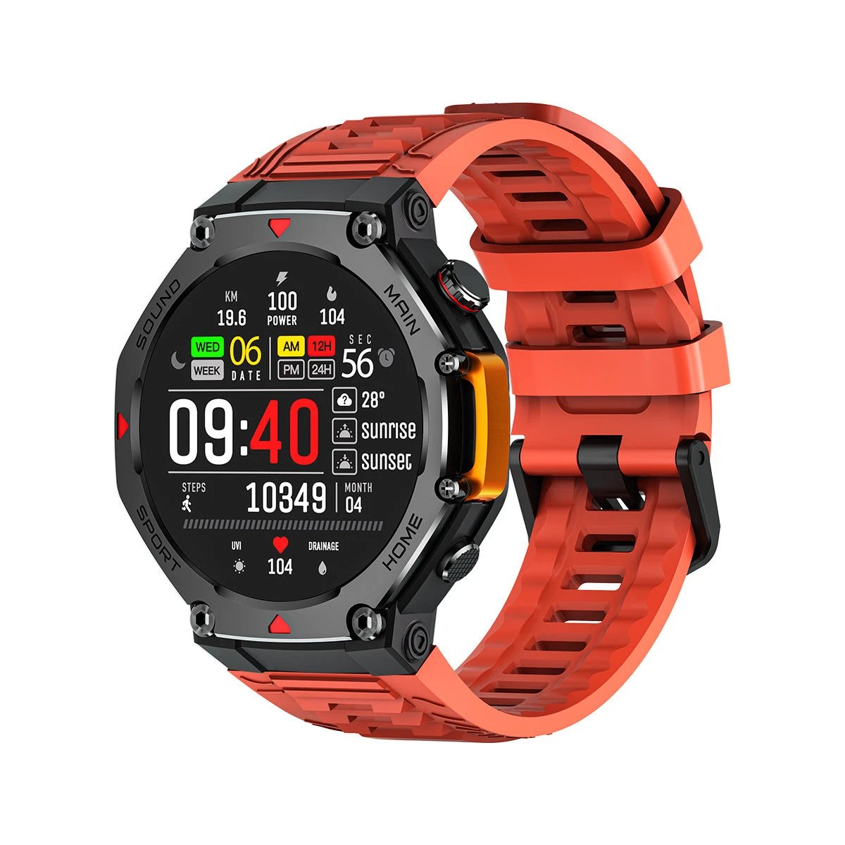 Men's Water-Resistant Sports Smartwatch by GJG Denim