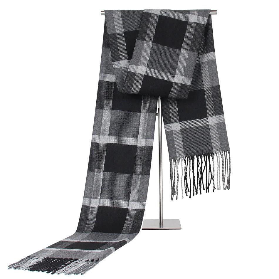 Men's Fashion Casual Plaid Artificial Cashmere Scarf by GJG Denim