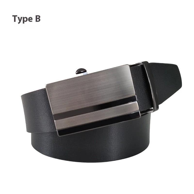 Men's Classic Casual Business All-match Automatic Buckle Belts by GJG Denim