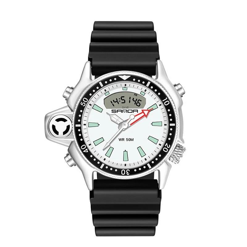 Sports Multifunctional Outdoor Waterproof Large Dial Watch For Men by GJG Denim