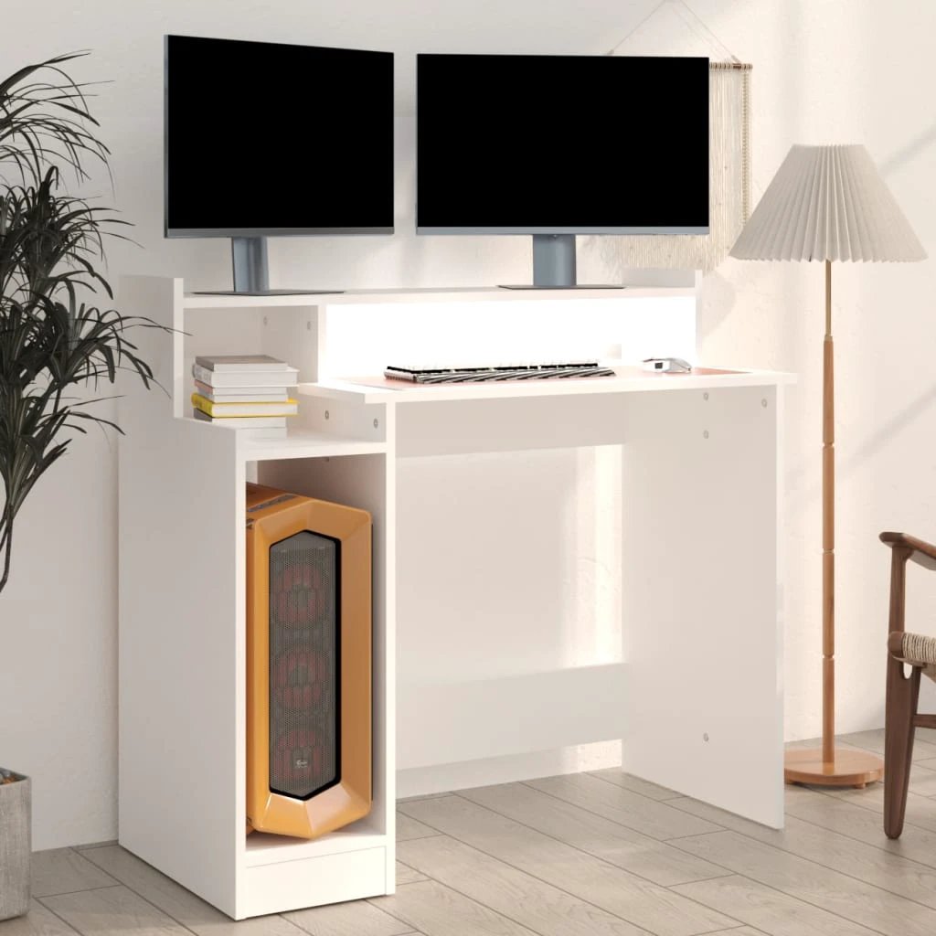 Desk w/LED, Wood Composite Desk by GJG Denim