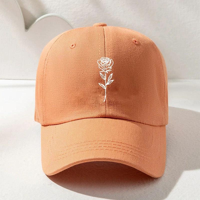 Men's Casual Simple Rose Washed Baseball Cap by GJG Denim