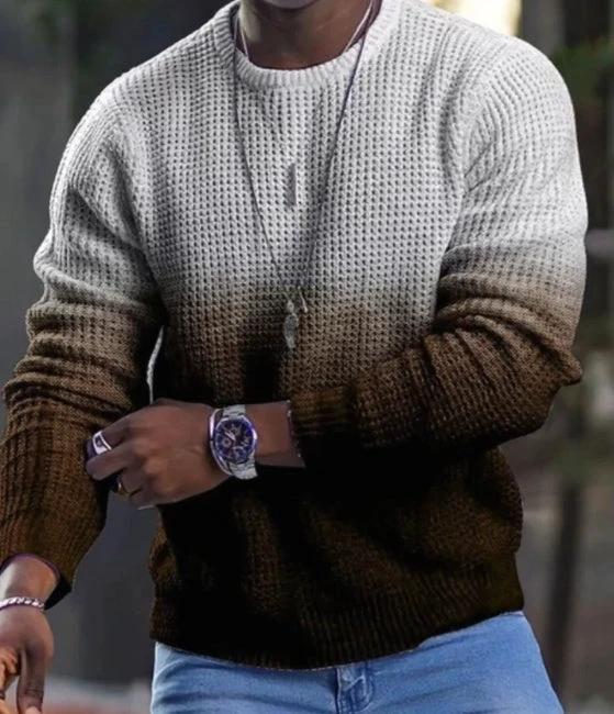 Men's 3D Pullover Casual Tops Long Sleeve by GJG Denim