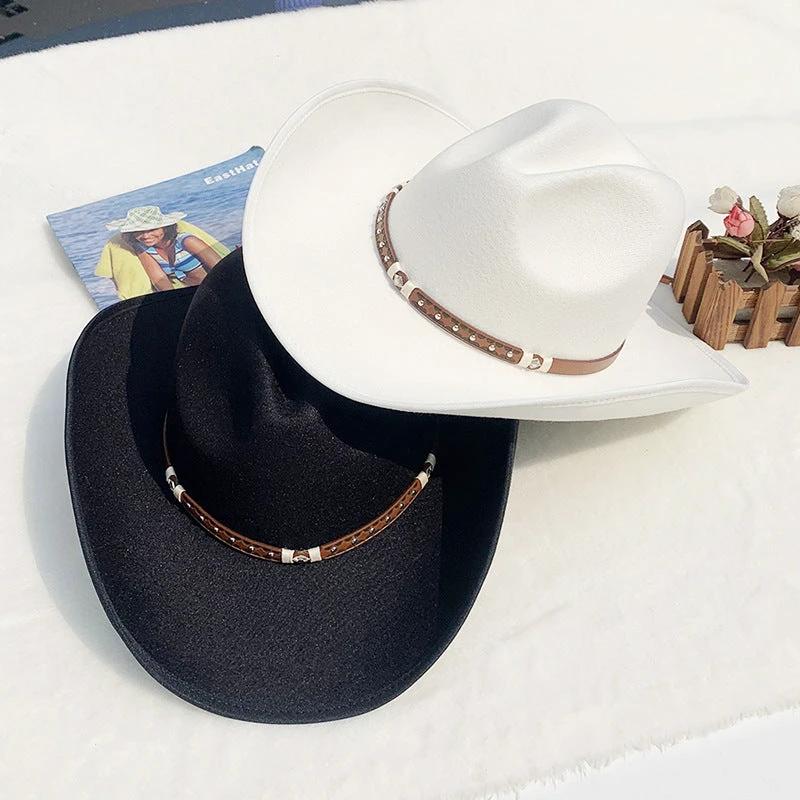 Men's Felt Riding Woolen Cowboy Hat by GJG Denim