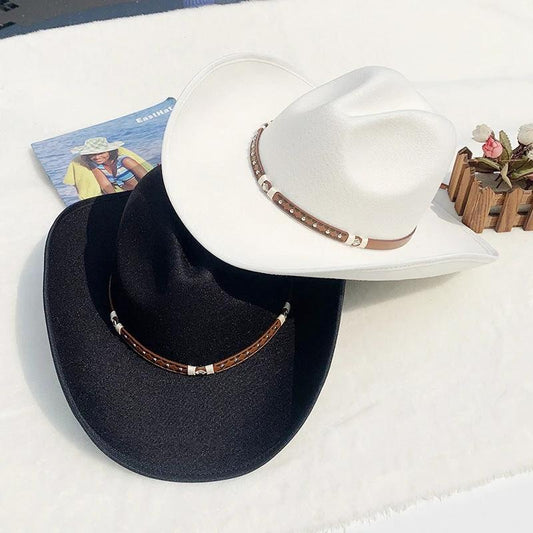 Men's Felt Riding Woolen Cowboy Hat by GJG Denim
