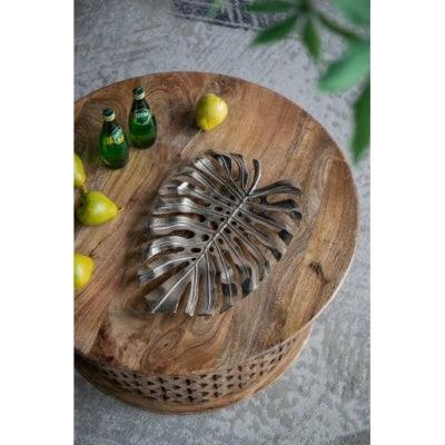 18.9x13.4x1.4 Gold Monstera Leaf Wall Decor by GJG Denim